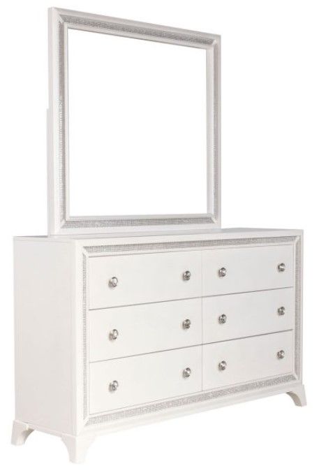 Steve Silver Co. Cassie 4-Piece Pearl Queen Panel Bedroom Set-3