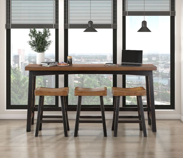 Homelegance® Caspian 4-Piece Black/Brown 36" Counter Dining Set-1