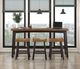Homelegance® Caspian 4-Piece Black/Brown 36" Counter Dining Set-1