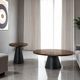 Furniture of America® Surdal Black/Brown Oval Coffee Table with Black Base-2
