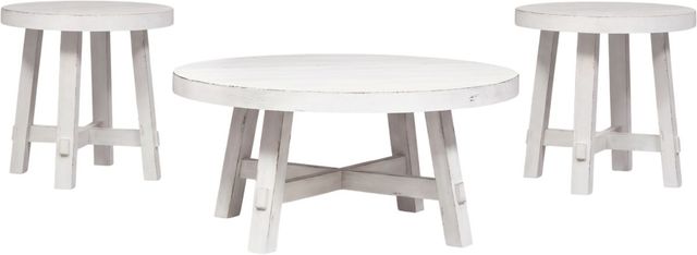Liberty Furniture Modern Farmhouse 3-Piece Flea Market White Living Room Table Set-0
