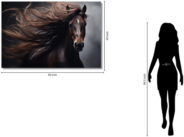 Classy Living Untamed Dynamic Horse Portrait Wall Art-2