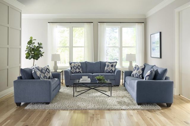 Albany Industries Clearview Blue Full Sleeper Sofa-2
