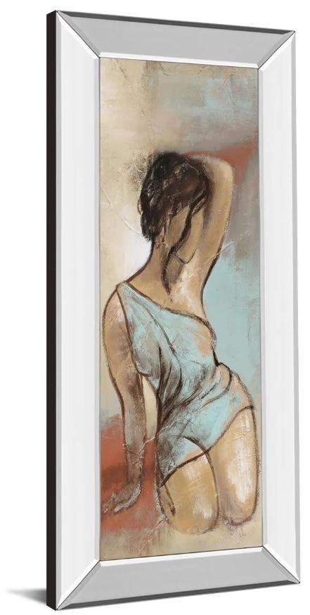 Classy Art Seated Woman Panel Il by Lannie Loreth Mirror Framed Wall Art-1