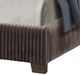 Bernards Milo Brown Pleated Upholstered Queen Panel Bed-2