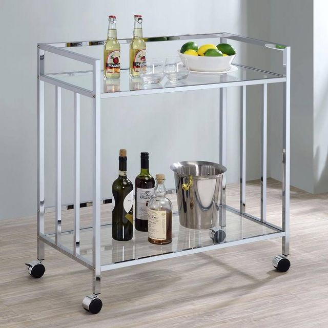 Coaster® Cara Chrome Bar Cart-4