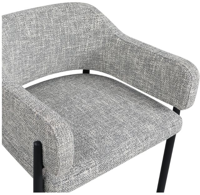 Meridian Furniture Dame Gray/Black Upholstered Counter Stool-4