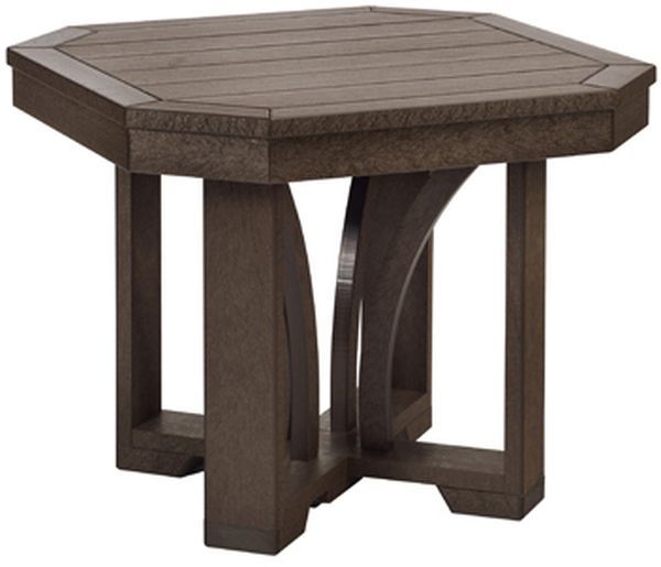 C R Plastic St. Tropez Chocolate Square End Table-0
