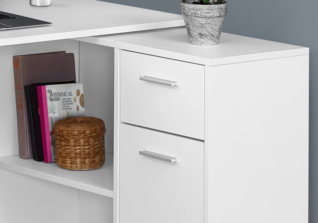 Monarch Specialties Inc. White 46" Computer Desk With A Storage Cabinet-2