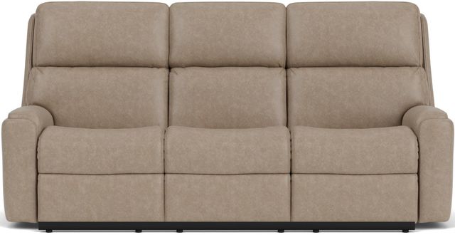 Flexsteel® Rio Gray Flint Power Reclining Sofa with Power Headrests-1