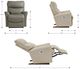 La-Z-Boy® Rowan Oyster Leather Power Rocking Recliner with Headrest and Lumbar-2