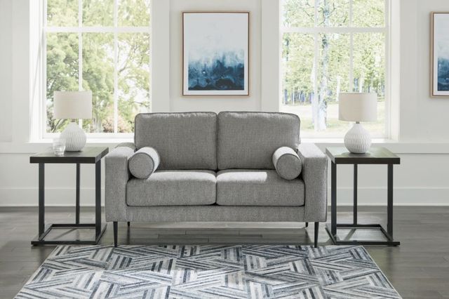 Signature Design by Ashley® Hazela Charcoal Loveseat-1