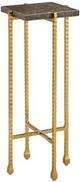 Currey & Company Flying Gold Stone Top Drink Table with Gold Metal Frame-0