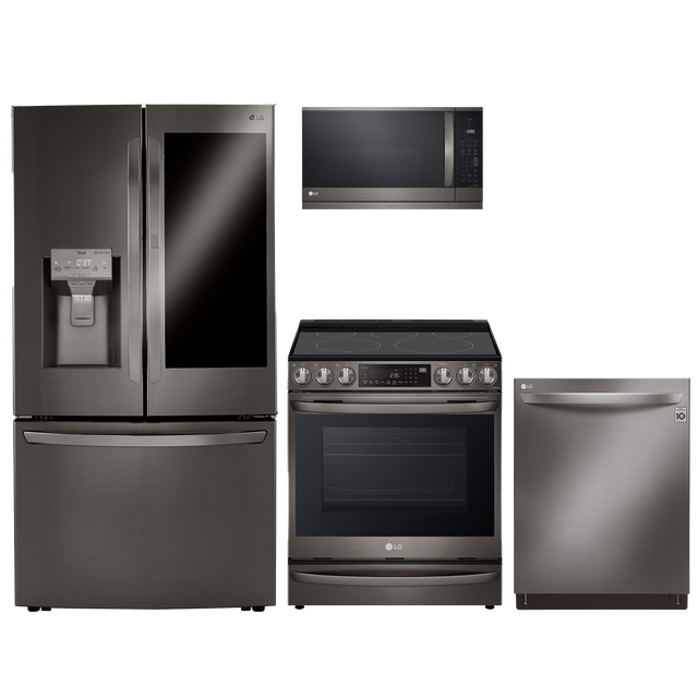 LG 4 Piece Black Stainless Steel Kitchen Package-0
