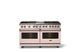 Viking® 5 Series 60" Blush Pro Style Dual Fuel (LP) Range with Polished Chrome Trim-3