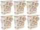 A & B Home 6-Piece Antique Cream 8" Wall Shelf Set-0
