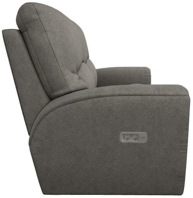 La-Z-Boy® Cassian Charcoal Power Reclining Loveseat with Headrest and Lumbar-3
