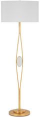 Currey & Company Marlene Gold Leaf/Off-White Floor Lamp-1
