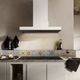 Elica Iconic Series Haiku 36" White Krion® Wall Mounted Range Hood-1