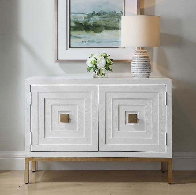 Uttermost® Aiken White Cabinet-1