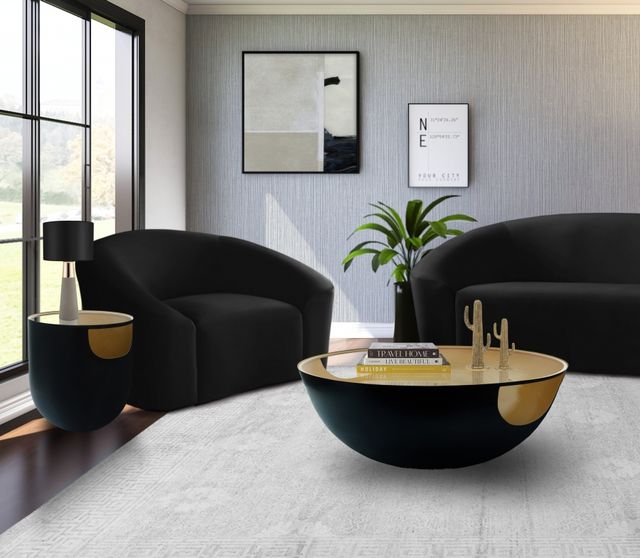 Meridian Furniture Doma Black/Gold End Table-3