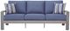 Signature Design by Ashley® Half Moon Beach Blue/Gray Fabric/Wooden Outdoor Sofa-2