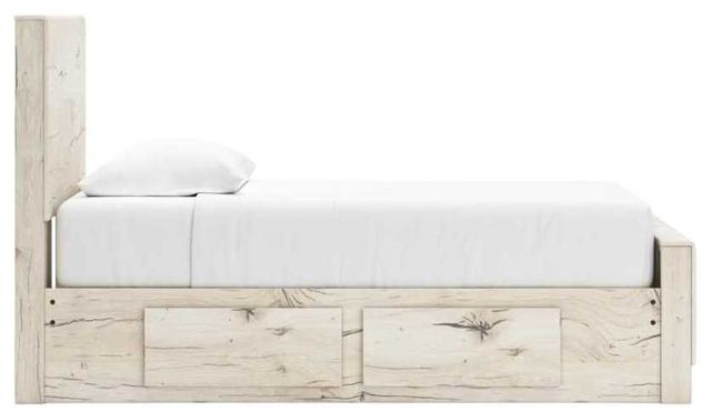 Benchcraft® Lawroy Light Natural Twin Youth Panel Storage Bed-2