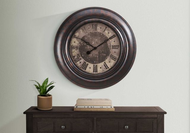Monarch Specialties Inc. Brown 30" Wall Clock-2