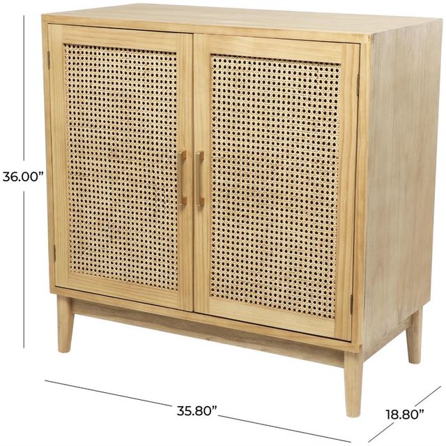 Deco Marche Light Brown 2-Door Wooden Cabinet-3