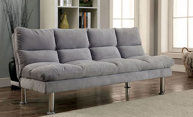 Furniture of America® Saratoga Gray Futon Sofa-1
