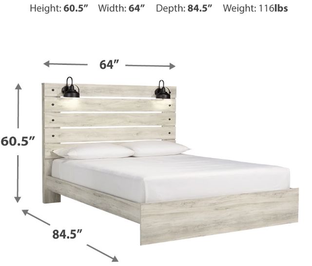 Signature Design by Ashley® Cambeck Whitewash Queen Panel Bed-4