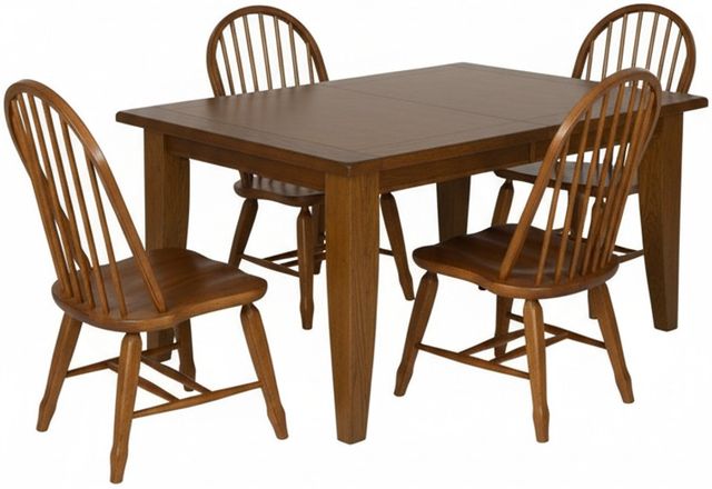 Liberty Furniture Treasures 5-Piece Rustic Oak Rectangular Dining Set-0