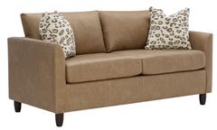 Best® Home Furnishings Customizable Bayment Leather Full Memory Foam Sofa Sleeper with Espresso Legs