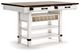 Signature Design by Ashley® Valebeck Brown Counter Height Dining Table with White Pedestal -0