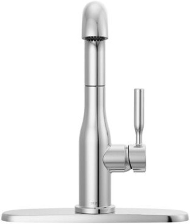 Delta Almari™ Chrome Single Handle Pull-Out Kitchen Faucet-0