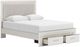 Signature Design by Ashley® Birmonton White Queen Upholstered Storage Panel Bed-1