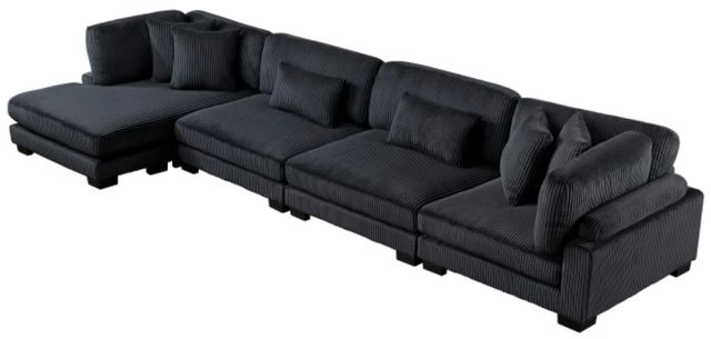 Homelegance® Traverse 4-Piece Black Modular Sectional with Reversible Chaise-0