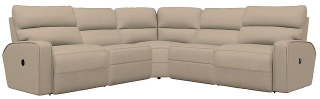 La-Z-Boy® Maddox 5-Piece Driftwood Curve Manual Reclining Sectional-0