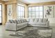 Signature Design by Ashley® Regent Park 6-Piece Pewter L-Shape Sectional Sofa-2