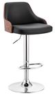 Armen Living Asher Black/Chrome Adjustable Bar Stool-0
