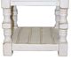 Million Dollar Rustic Cottage Rustic Brown End Table with White Base-1