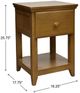 Maxwood Furniture Inc. Pecan 1-Drawer Nighstand -2