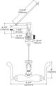 Elkay Chrome Service/Utility Single Hole Wall Mount Faucet with Wristblade Handle-1