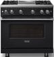 Viking® 5 Series 36" Onyx Pro Style Gas (NG) Range with Polished Chrome Trim-4