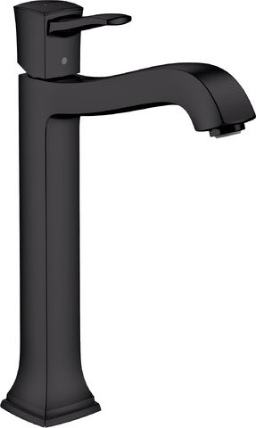 Hansgrohe Metropol Classic Matte Black 10" Single-Hole Faucet with Pop-Up Drain-0