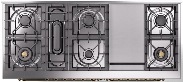 Ilve® Nostalgie II Series 60" Glossy Black Pro Style Dual Fuel Range-2