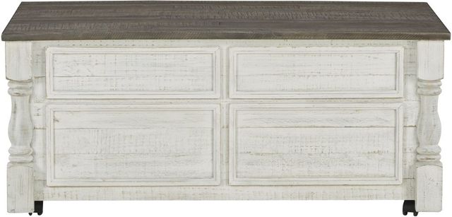 Signature Design by Ashley® Havalance Gray Lift-Top Coffee Table with Distressed Vintage White Base-4