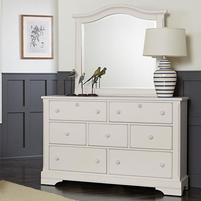 LM Co Home by Vaughan-Bassett Scotsman Cream Tall Arch Mirror-1