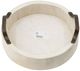 A & B Home 5-Piece Cream Round Wooden Nesting Tray Set-5