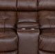 Franklin™ Corwin Dakota Brown Leather Manual Reclining Console Loveseat-1
